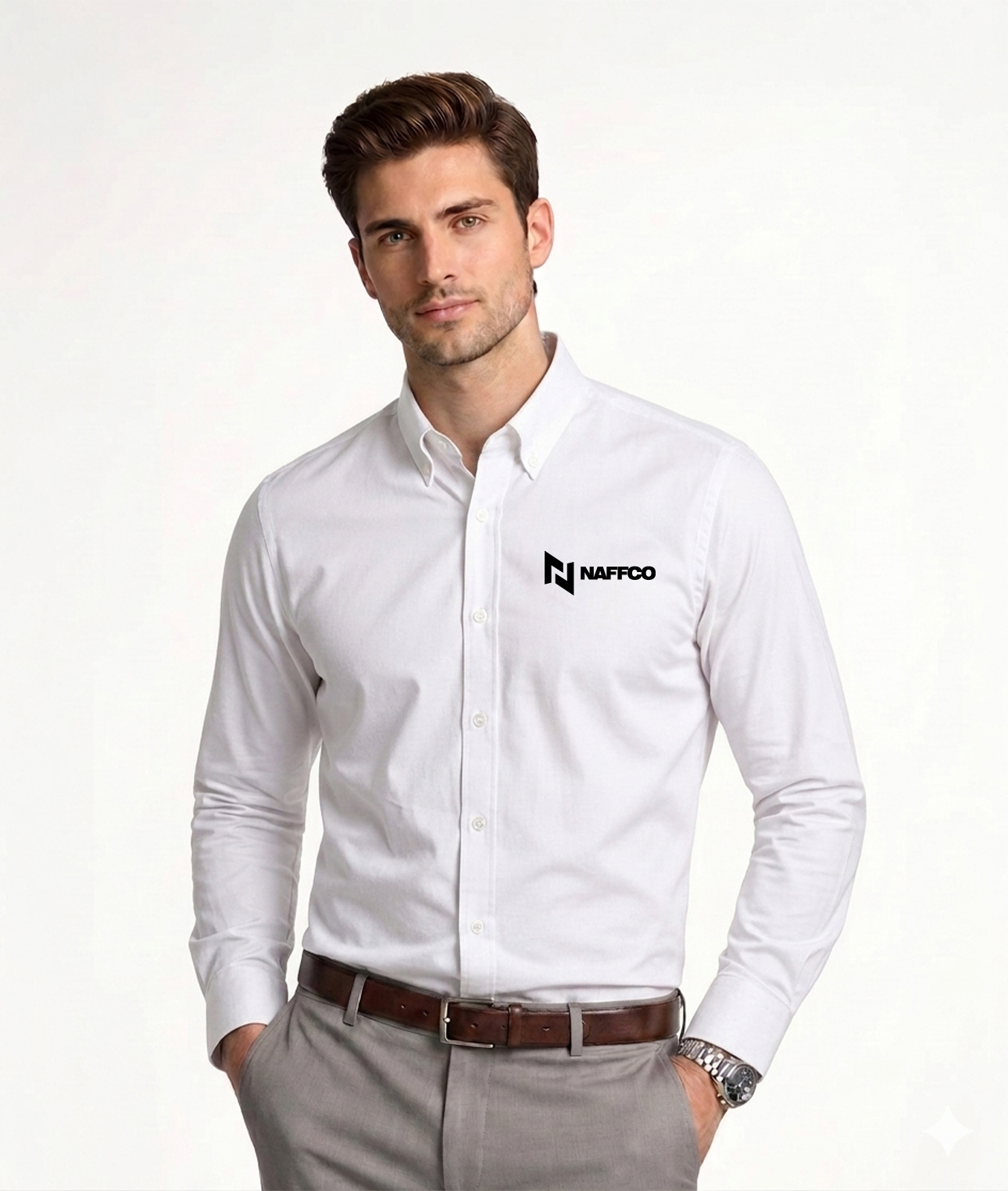 NAFFCO Full Sleeve Shirt - White